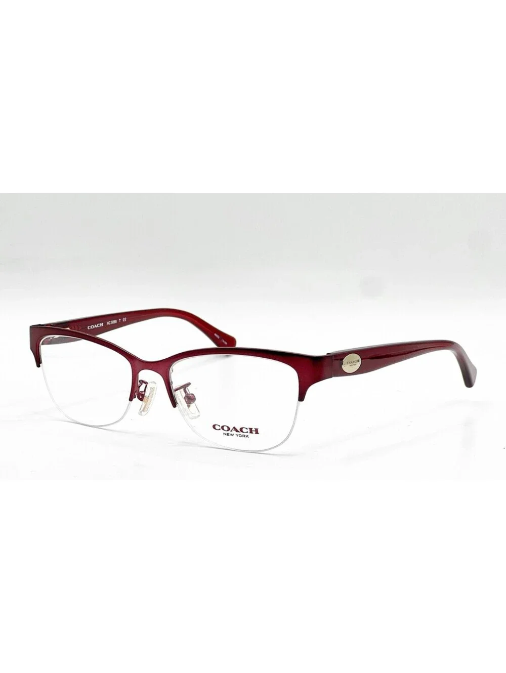 Coach HC 5066 9232 Satin Burgundy Cat Eye Authentic Eyeglass Frames 51-16-135
